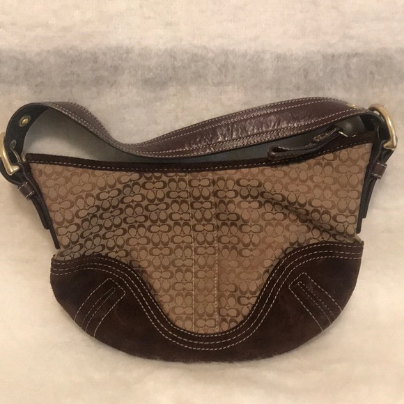 Coach Signature brown leather bag - Picture 1 of 3